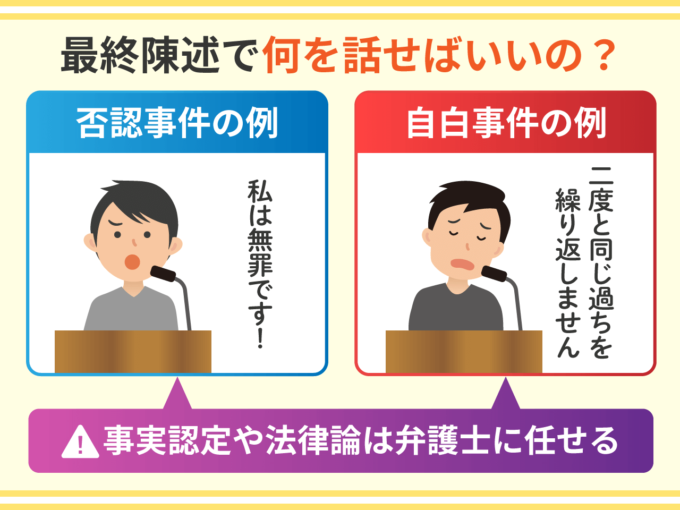 最終陳述で何を話せばいいの?